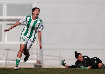 Beíta Parra celebra el gol de la victoria del Betis.