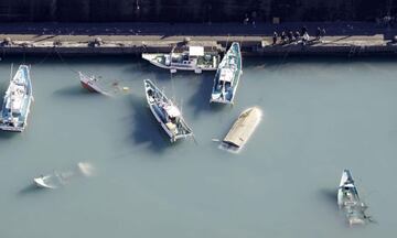 Varios barcos en Japón se han visto afectados por el tsunami de Tonga.