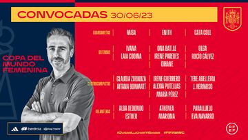 Lista de España para el Mundial femenino 2023, en directo: jugadoras convocadas por Jorge Vilda