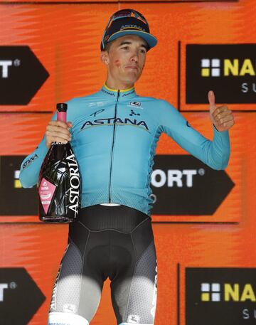 Pello Bilbao consiguió su primera victoria en una grande, también la primera para España en este Giro de 2019.
