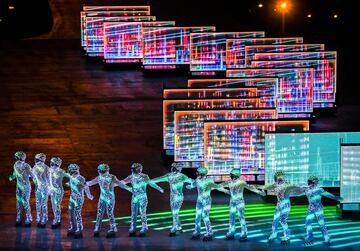 Futurista y colorida ceremonia de clausura de los Juegos Olímpicos de Invierno disputados en PyeongChang (Corea del Sur).