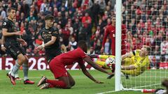See how the action unfolded at Anfield in a crazy game.