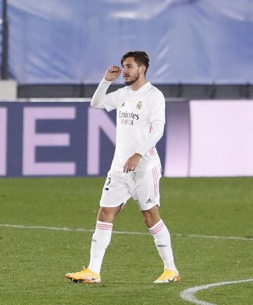 Víctor Chust, en su debut en Liga con el Real Madrid contra el Getafe.