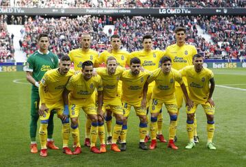 El once inicial de Las Palmas. 