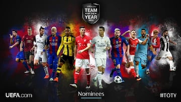 Nominados al once del a&ntilde;o. 