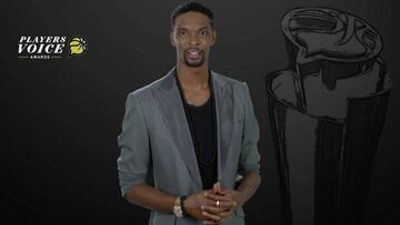 Chris Bosh presenta los premios 2017 del sindicato de jugadores NBA.