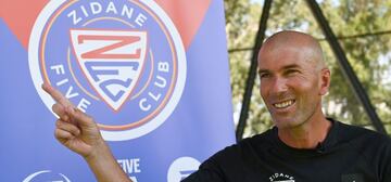 Zidane, durante la presentación de su academia en Marsella.