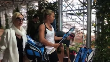 Genie Bouchard ya pelotea en las pistas del Mutua Madrid Open