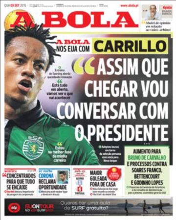 Portadas de la prensa deportiva