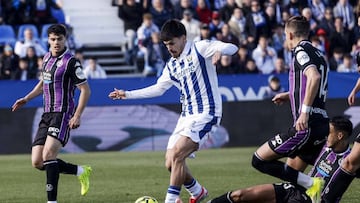 Partido de la jornada 21 de LaLiga Hypermotion entre Leganés y Valladolid.