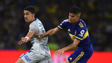 Jorman Campuzano durante un partido con Boca Juniors.