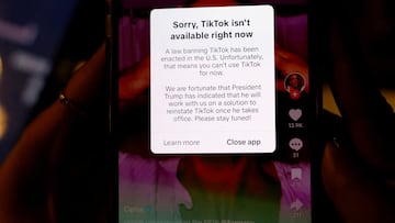 After a ban on the social-media app came into force on Sunday, TikTok has gone dark in the United States - for now, at least.