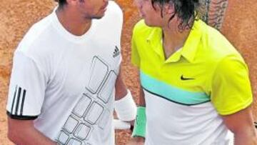 <b>NOS VEMOS. </b>Nadal despide a Verdasco: pronto volverán a verse.
