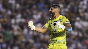 Gil Alcalá durante el partido Queretaro vs Pumas UNAM, Correspondiente a la Jornada 13 del Torneo Clausura 2023 de la Liga BBVA MX, en el Estadio La Corregidora, el 02 de Abril de 2023.