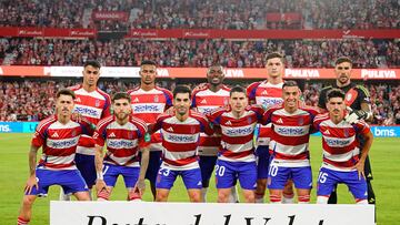 Alineación del Málaga contra el Granada.