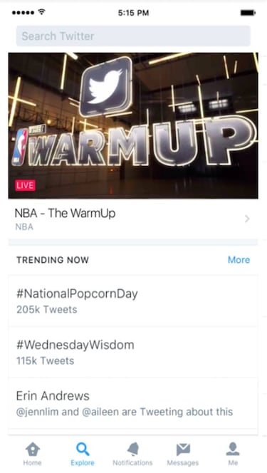 Así es Explore, la nueva función de Twitter para descubrir tendencias