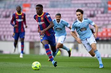 Ilaix Moriba y Denis Suárez.