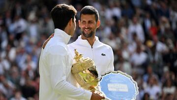 Alcaraz beat Djokovic in the 2024 Wimbledon final, a year after also defeating the Serb on Centre Court at the All England Club.