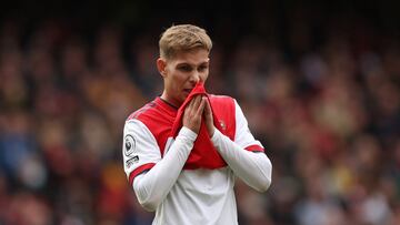 Emile Smith Rowe, jugador del Arsenal, durante un partido.