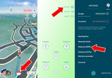 Con una cuenta de Pokémon HOME ya creada, en Pokémon GO seguimos estos pasos