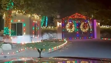 Así luce la impresionante iluminación de navidad en la casa de Jamie Foxx