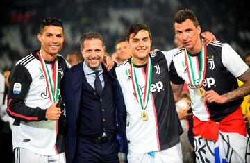 Cristiano Ronaldo, Fabio Paratici, Paulo Dybala y Mario Mandzukic.
