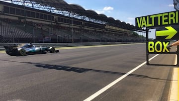 Valtteri Bottas durante los test del GP de Hungr&iacute;a.