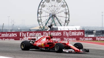 Kimi Raikkonen en Austin.