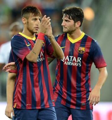 Neymar con Carles Planas.