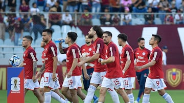 Futbol, Venezuela vs Chile.
Cuarta fecha, eliminatorias al mundial 2026.
Los jugadores de la seleccion chilena son fotografiados durante el partido de clasificacion al mundial 2026 contra Venezuela disputado en el estadio Monumental de Maturin, Venezuela.
17/10/2023
Matias Delacroix/Photosport
Football, Venezuela vs Chile.
4nd turn, 2026 World cup qualifiers.
Chile player's are pictured during the 2026 World Cup qualifier match against Venezuela held at the Monumental stadium in Maturin, Venezuela.
17/10/2023
Matias Delacroix/Photosport