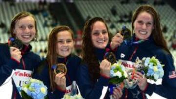 El equipo estadounidense de 4x200 libre.