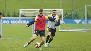 Entrenamiento Deportivo de La Coruña. barbero Lucas Pérez