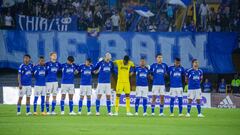 Millonarios formado antes de un partido