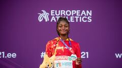 La saltadora de 19 años se proclamó subcampeona europea Sub-20 de longitud y después, en el Mundial Sub-20, logró la plata en triple salto terminado quinta también en longitud. Su familia procede de Nigeria, nació en Marruecos y llegó a España en patera c