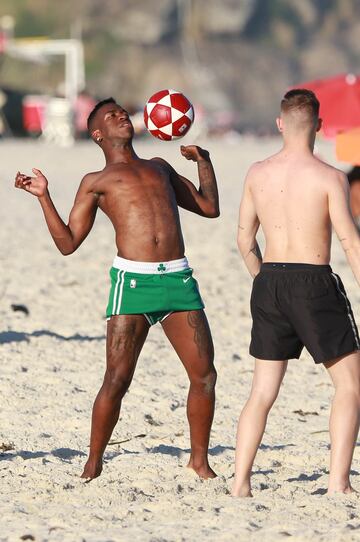 Vinicius having holiday fun on the Rio beaches