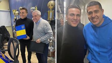 Cristian Castro recibe homenaje de Boca Juniors y confunde a Juan Román Riquelme