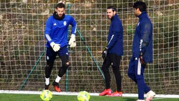 La Ponferradina durante un entreno
