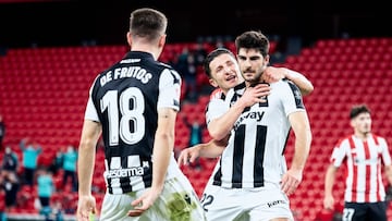 Melero of UD Levante celebrates a goal during the Spanish Copa del Rey football match played between Athletic Club and Levante UD at San Mames stadium on February 11, 2021 in Bilbao, Spain.
AFP7
11/02/2021 ONLY FOR USE IN SPAIN