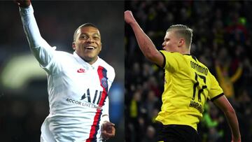 Mbappé vs. Haaland: el primer duelo de dos jóvenes estrellas