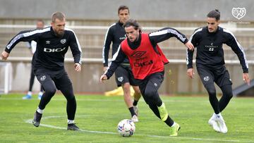 Saveljich, Trejo, Pozo y &Oacute;scar, en una sesi&oacute;n del Rayo.