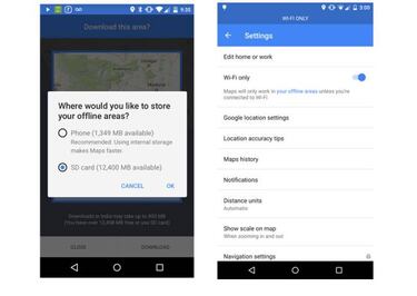 Ya puedes descargar mapas de Google Maps a la microSD