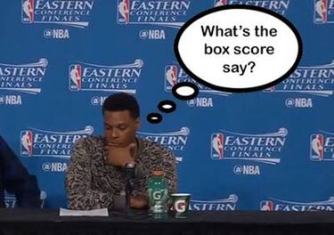 Kyle Lowry alucinó con las estadísticas del Cavs-Raptors