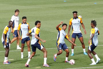 Momento del ultimo entrenamiento del Madrid in Valdebebas.