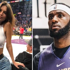 El guiño de Emily Ratajkowski a Lebron James tras verle jugar con los Lakers