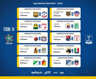 Fixture de la Liga BetPlay 2025-II