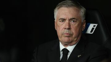Ancelotti, durante el Real Madrid-Real Sociedad.