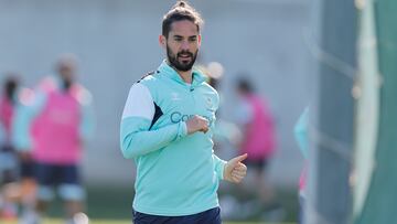 Isco, en un entrenamiento.