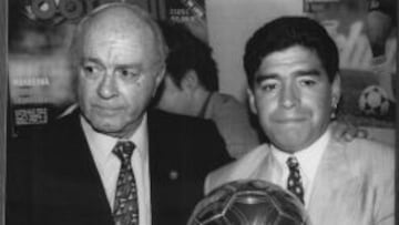 Di St&eacute;fano y Maradona, dos leyendas.