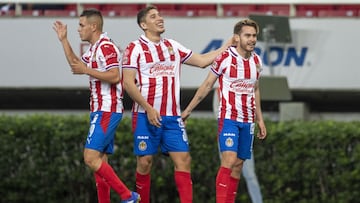 Jesus Angulo celebrates his goal of Guadalajara during the game Guadalajara vs Tijuana, corresponding to the 15th round match of the Torneo Guard1anes Clausura 2021 of the Liga BBVA MX, at Akron Stadium, on April 17, 2021.
<br><br>
Jesus Angulo celebra su gol de Guadalajara durante el partido Guadalajara vs Tijuana, correspondiente a la Jornada 15 del Torneo Clausura Guard1anes 2021 de la Liga BBVA MX, en el Estadio Akron, el 15 de Abril de 2021.