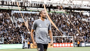 Giorgio Chiellini no pudo hacer su presentación oficial con LAFC en el Banc of California Stadium durante el enfrentamiento ante LA Galaxy en El Tráfico.